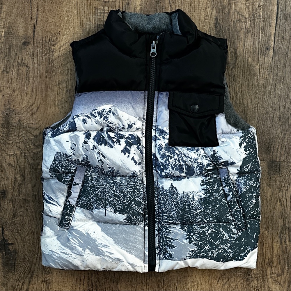 GAP kids size 4 puffer vest with an ombre tone winter/fall with pockets EUC